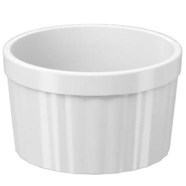 Imagem de Ramekin Grande 220ml Branco Plástico Canelado Petisqueira Potinho Molh