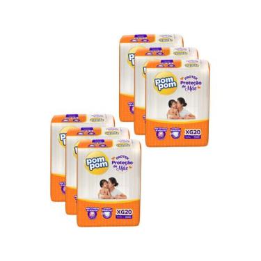 Imagem de Fralda Pom Pom Protek Proteção de Mãe Jumbo - Tam. XG 12 a 15kg 6 Paco