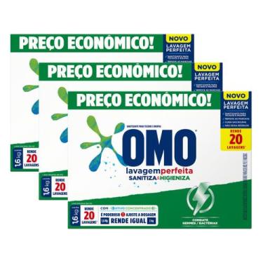 Imagem de Sabão em Pó Omo Lavagem Perfeita - Sanitiza e Higieniza Concentrado 1,