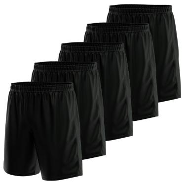 Imagem de Kit 5 Calção Short Futebol Basquete Vôlei Bermuda Dry Treino Academia-Masculino