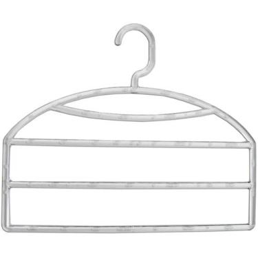 Imagem de Cabide Triplo para Organizar Calças Calceiro Transparente Closet Guard