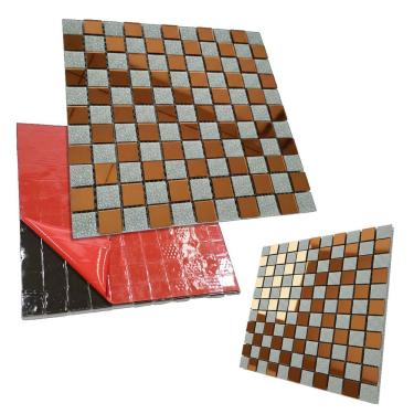 Imagem de Pastilha De Vidro Adesiva Parede Cozinha Banheiro Lavabo Sala Decorativa Moderna Requintado Reforma Facil Aplicacao