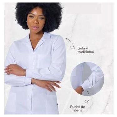 Imagem de 1004 jaleco gabardine com punho - Namastê, BRANCO COM PUNHO, P
