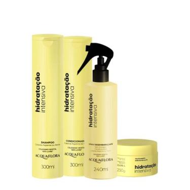 Imagem de Kit Acquaflora Hidratação Intensiva Home Care Leave-in (4 produtos)