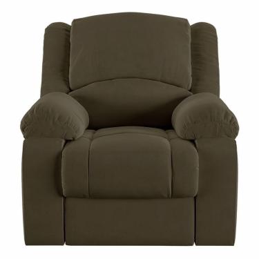 Imagem de Poltrona Do Papai Reclinável Sala De Cinema Barcelona Manual Veludo Verde Esmeralda