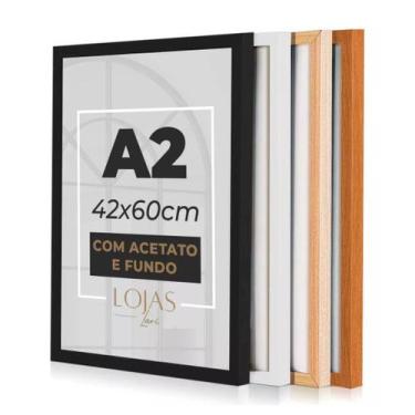 Imagem de Kit 5 Molduras A2 42x60cm com Acetato Quadros Poster Fotografias Premi