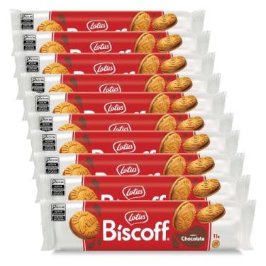 Imagem de Biscoito Biscoff Sandwich Chocolate Kit 10 unidades 110g - 11579, Lotu