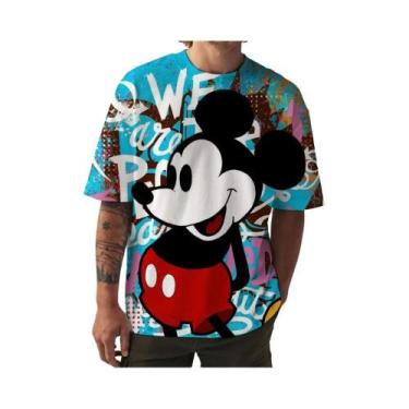 Imagem de Camiseta Com Estampa Do Mickey Mouse, Masculina, Feminina, Casual, De 