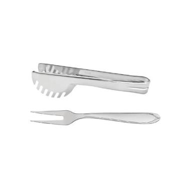Imagem de Kit Pegador De Massa Garfo Trinchante Churrasco Inox Laguna - Tramonti