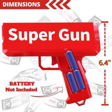 Imagem de Pistola brinquedo de dinheiro money gun com 100 notas falsas - Yeet