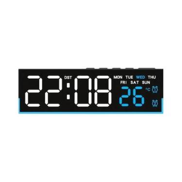 Imagem de Despertador Digital LED Inteligente Com Luz Noturna E Display De Hora 