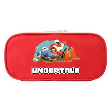 Imagem de Bolsa de lápis Undertales Sans Papyrus Poliéster Impermeável - yiweisa