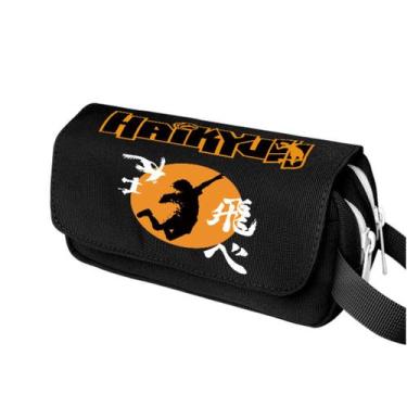 Imagem de Estojo de lápis Haikyuus em tela impermeável 21x11x7cm para crianças -