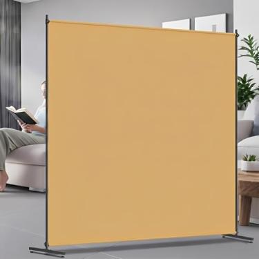 Imagem de Divisor de quarto, tela de privacidade de painel único de 182 x 182 cm de altura com tecido espesso, parede divisória portátil para separação de cômodos, separador independente para ambientes internos