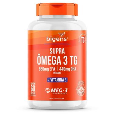 Imagem de Ômega 3 Supra TG 660mg Epa 440mg Dha com Vitamina E Selo MEG-3 60 Caps - Bigens-Unissex