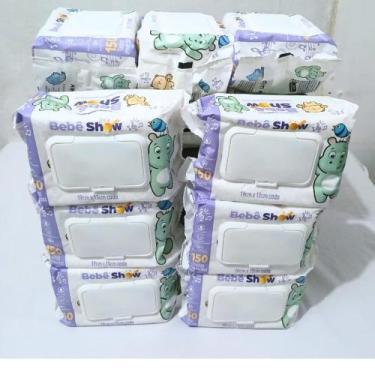 Imagem de 1800 Lencinhos Umedecido Bebe Toalha Umedecido Marca Bebê Show Com Tam