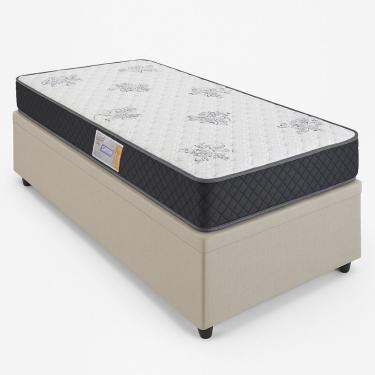 Imagem de Conjunto Box Baú Solteiro E Colchão Gazin Supreme D33 Bege/preto