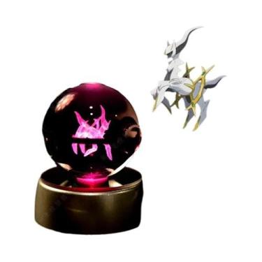 Imagem de Lâmpada Noturna 3D Pikachu Gengar Mewtwo Estátua De Bola De Cristal Po