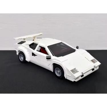Imagem de Blocos De Montar Countach 5000 Para Meninos, Modelo De Corrida Super C