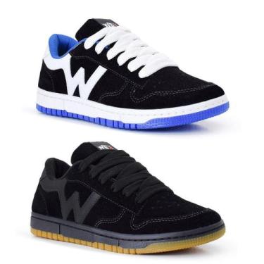 Imagem de Kit 2 Tênis Casual Masculino Confortável Urbano Dia a Dia Promoção - W