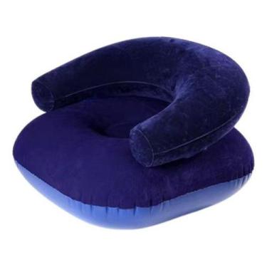 Imagem de Sofá Inflável Azul Confortável e Versátil para Diversos Ambientes - Mi