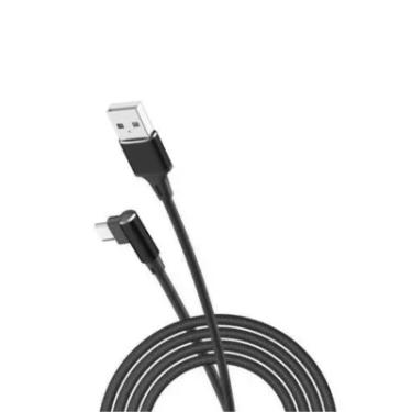 Imagem de Cabo Micro Usb V8 Em L 90 Graus 2.1a 1m Carga E Dados Turbo Exbom - Cbx-u2c11v8
