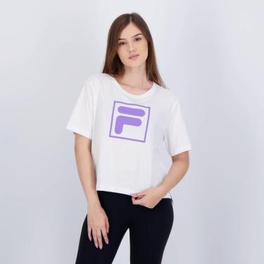 Imagem de Camiseta Fila Letter Essentials Feminina Branca-Feminino