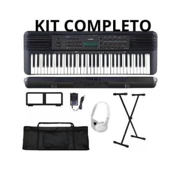 Imagem de Teclado Musical Yamaha E283 Capa Pedal Suporte Fone