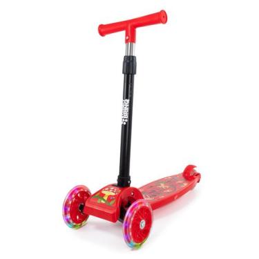 Imagem de Patinete Infantil 3 Rodas Dobrável com LED, Suporta até 40 kg, Guiador