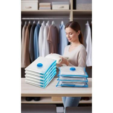 Imagem de 10 Sacos A Vácuo Para Organizar Roupas 50x60cm - Congratulations Store