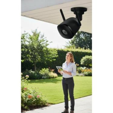 Imagem de Câmera Externa Full HD Wi-Fi Noturna 30m IP67 Preta - Congratulations 