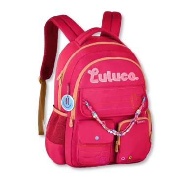 Imagem de Mochila Adolescente Luluca Bolsa Escolar Colorida Miçangas-Feminino