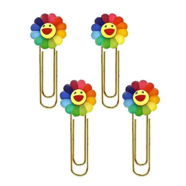 Imagem de Clips Divertido Le Flor Color com 4 Unidades 5,5cm