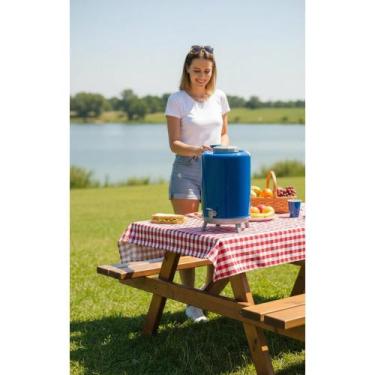 Imagem de Garrafa Térmica 10L Azul c/ Torneira - Quente/Frio 8h - Congratulation