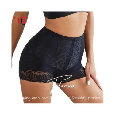 Imagem de Calcinha Modeladora De Cintura Alta Com Renda, Shorts Levanta Bumbum E