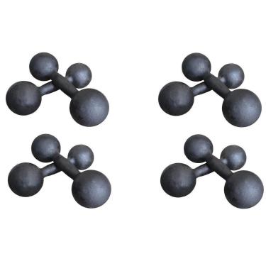 Imagem de Kit Halteres de Ferro Fundido Pintado - Pares de 500g, 1, 2 e 3 Kg-Unissex