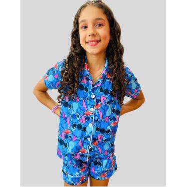 Imagem de Pijama Americano Infantil Roupa De Dormir De Criança - Isysser, Azul, 