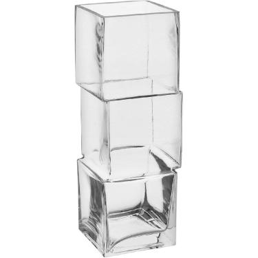 Imagem de VASO DECORATIVO ENFITE CASA VIDRO 30x10x10cm TRANSPARENTE