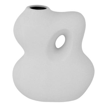 Imagem de VASO DECORATIVO ENFEITE PLANTA CERÂMICA 18x16x8cm BRANCO