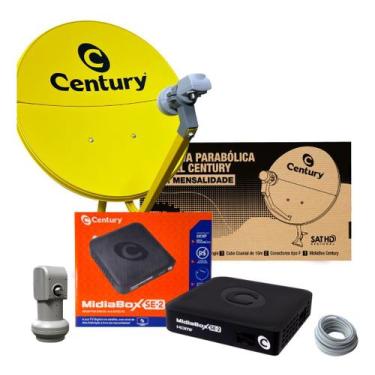 Imagem de Kit Antena Parabólica Century Amarela SE2 60cm Banda Ku 5g