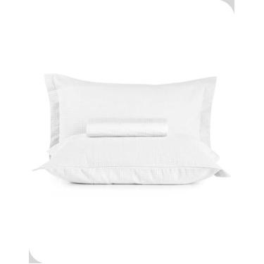 Imagem de Kit Colcha Casal 3 Peças Gênova 220x240 cm Teka Branco