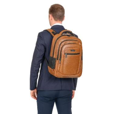 Imagem de Mochila Executiva World Bags Linha Premium Poliuretano Notebook, Marro