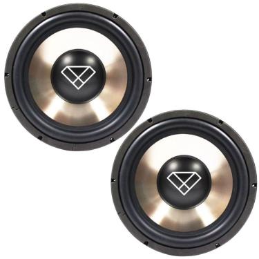 Imagem de Kit 2 Subwoofer Automotivo 12POL 250W RMS 4 OHMS Preto Graves Potentes para Som de Carr...