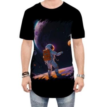Imagem de Camiseta Longline Astronauta Dance Vaporwave 5 - Kasubeck Store, GG