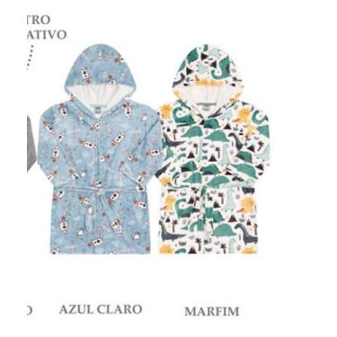 Imagem de Roupão  infantil com capuz masculino e feminino fleece - Tileesul, 6, 