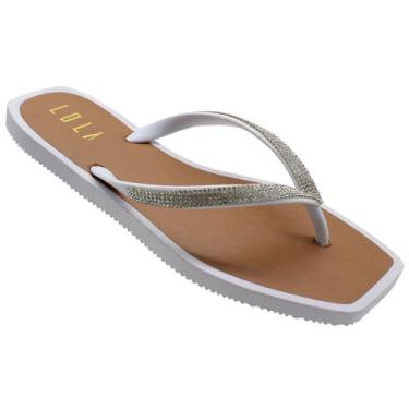 Imagem de Chinelo Infantil Feminino Rasteirinha Menina Lola Branco, Branco, 29/3