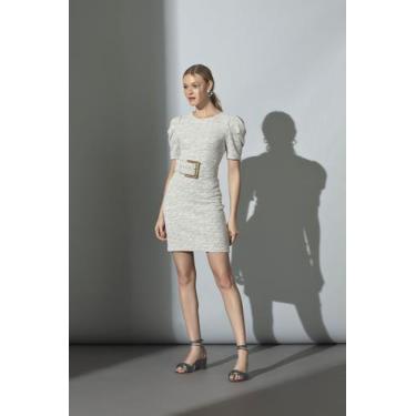 Imagem de 12128119-0303p vestido ajustado com mangas bufante - CHARRY