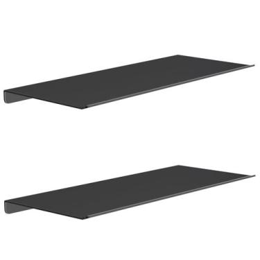 Imagem de Prateleiras flutuantes MKO, pacote com 2, 12 cm, montadas na parede, a