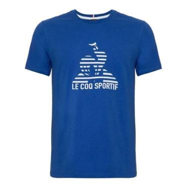 Imagem de Camiseta Le Coq Ess Tee Line Ss N3 White And Blue - Le Coq Sportif, Az