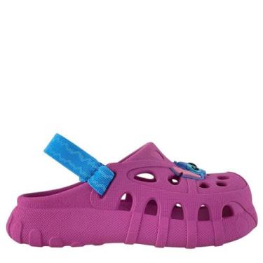 Imagem de Chinelo Stitch Infantil Grendene Para Crianças 23242, Lilás, Azul, 23